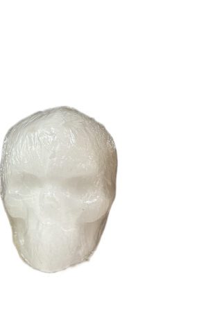 Veladora de Figura Vela de craneo blanco
